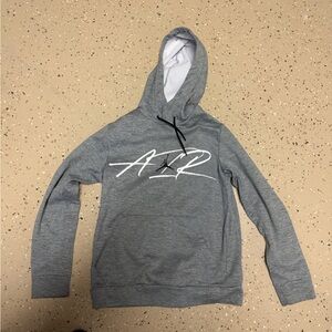 Jordan Gray Hoodie with White Logo